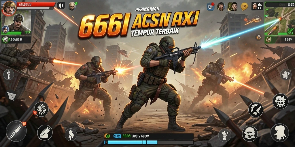 Screenshot gameplay 666I menampilkan aksi tempur mendebarkan.
