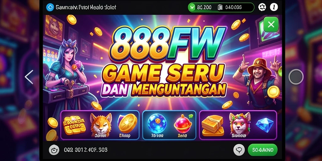 Screenshot gameplay 888FW menampilkan keseruan mesin slot yang beragam.