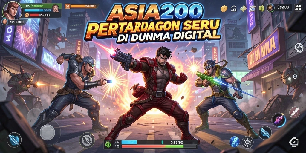 Screenshot menunjukkan aksi pertarungan mendebarkan dalam ASIA200.