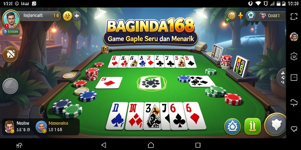 Tampilan gameplay seru di BAGINDA168 saat bermain Gaple.
