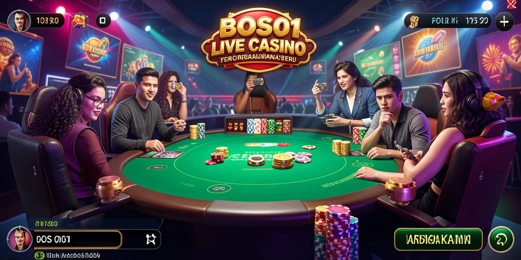 Tampilan menarik dari gameplay Live Casino BOS01 dengan dealer profesional.