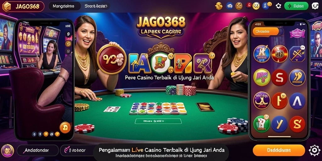 Screenshot gameplay menarik Live Casino JAGO368 dengan dealer profesional.