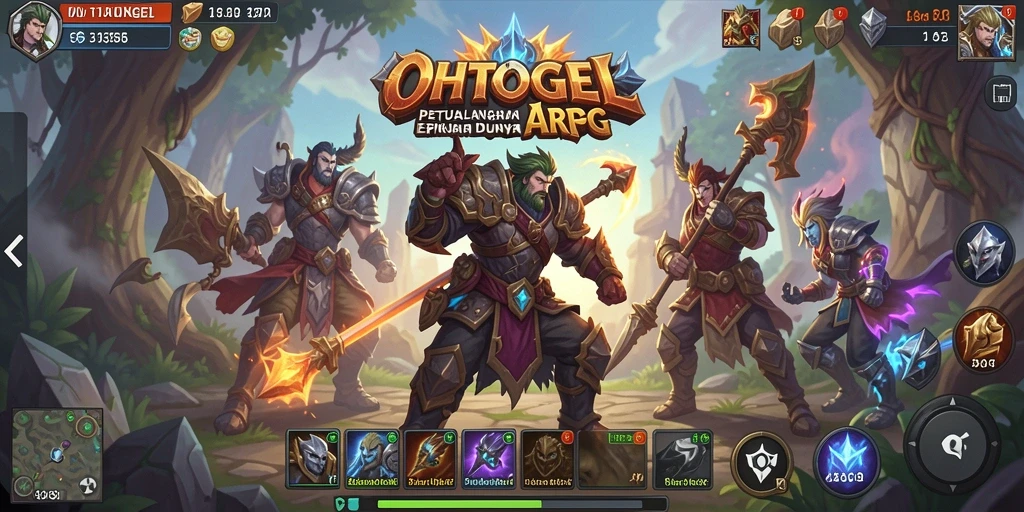 Screenshot utama OHTOGEL menampilkan pertempuran seru dalam dunia ARPG.