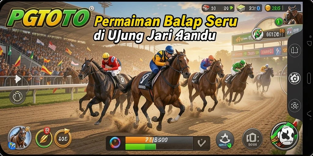 Tampilan gameplay balap mobil yang mendebarkan di PGTOTO.