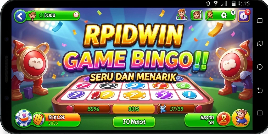 Screenshot gameplay RPIDWIN dengan tampilan kartu Bingo yang menarik.